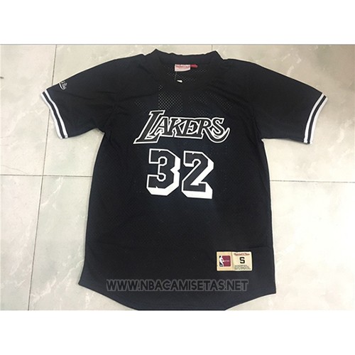 Camiseta Manga Corta Los Angeles Lakers Magic Johnson NO 32 Negro